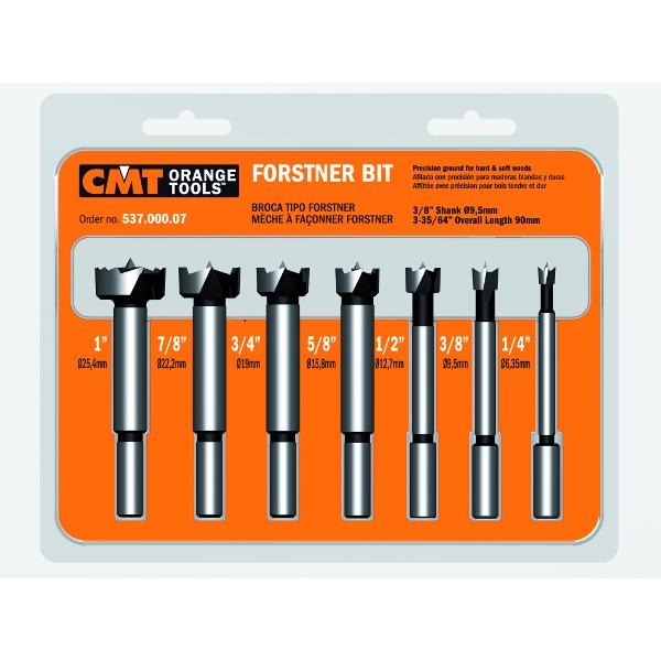 CMT 537.000.07 Jeu de 7 forets à tige cylindrique - tige 1/4" t/m 1"