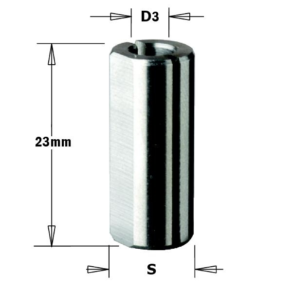 CMT 365.035.00 Adapteur porte-mèche 10mm, D 3,5mm tige 10x23