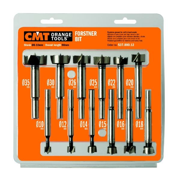 CMT 537.000.12 Jeu de 12 forets à tige cylindrique - tige 10-35