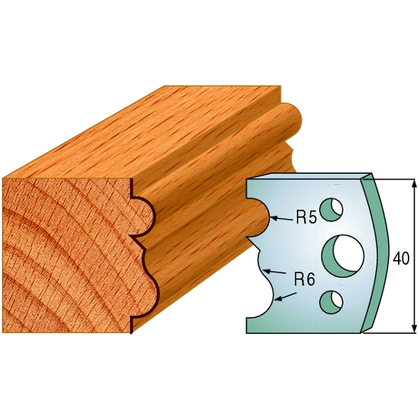 CMT 690.029 Paire de couteaux profilés hauteur 40 mm numéro 29