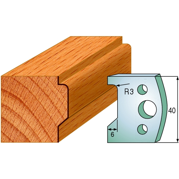 CMT 690.032 Paire de couteaux profilés hauteur 40 mm numéro 32