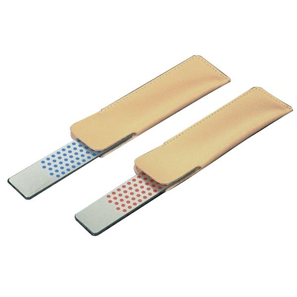 CMT DSS-115M Pierre à aiguiser universelle en emballage de cuire 115x25x3mm, D46 brut, bleu