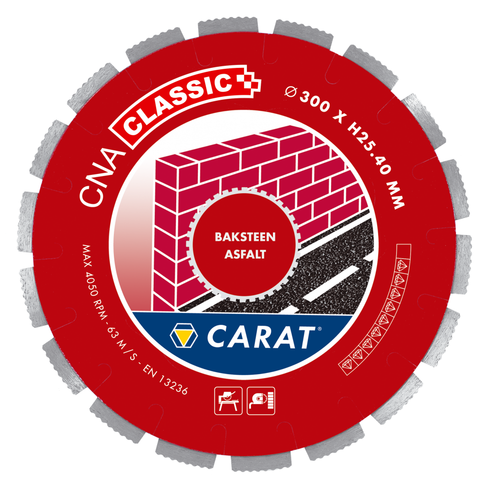 Carat CNAC300500 Lame de scie diamantée BAKSTEEN / ASFALT CNA CLASSIC 300x30,0MM