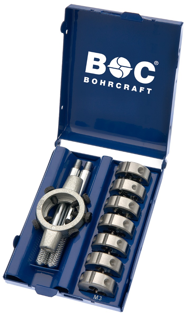 Bohrcraft 42001410007 Jeu de plaques de coupe, M3 - M12, diamètre extérieur 25 x 9 mm