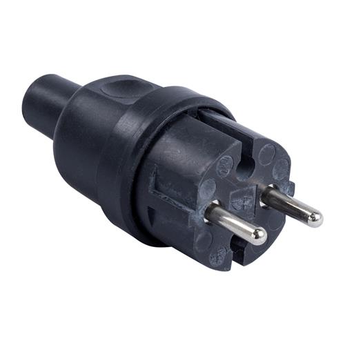Connectra 46.195 Fiche 2P Noir 230 Volt