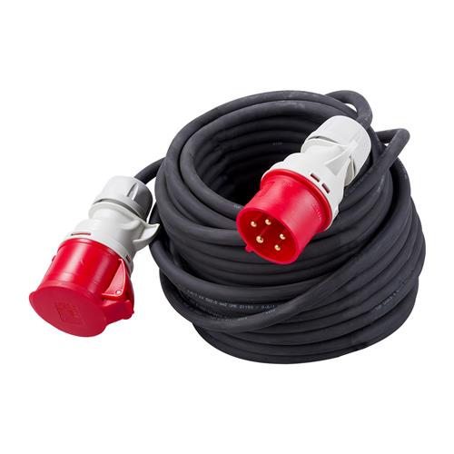 Connectra 40.870.01 Câble d'extension CEE 400V - 32A - 5P - 5 G 4.0 mm² - 25m avec changement de phase