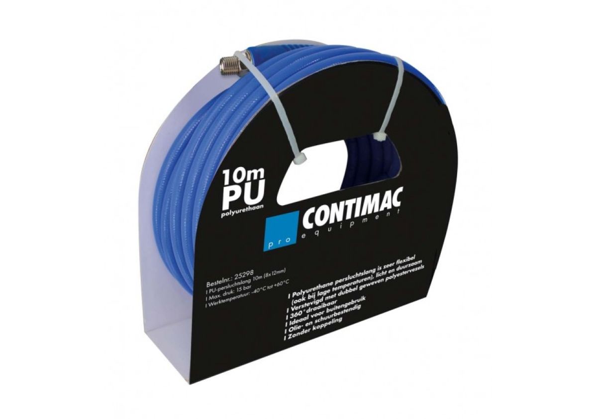 Contimac 25298 Tuyau d'air comprimé en PU (12x8mm) 10m - sans raccord