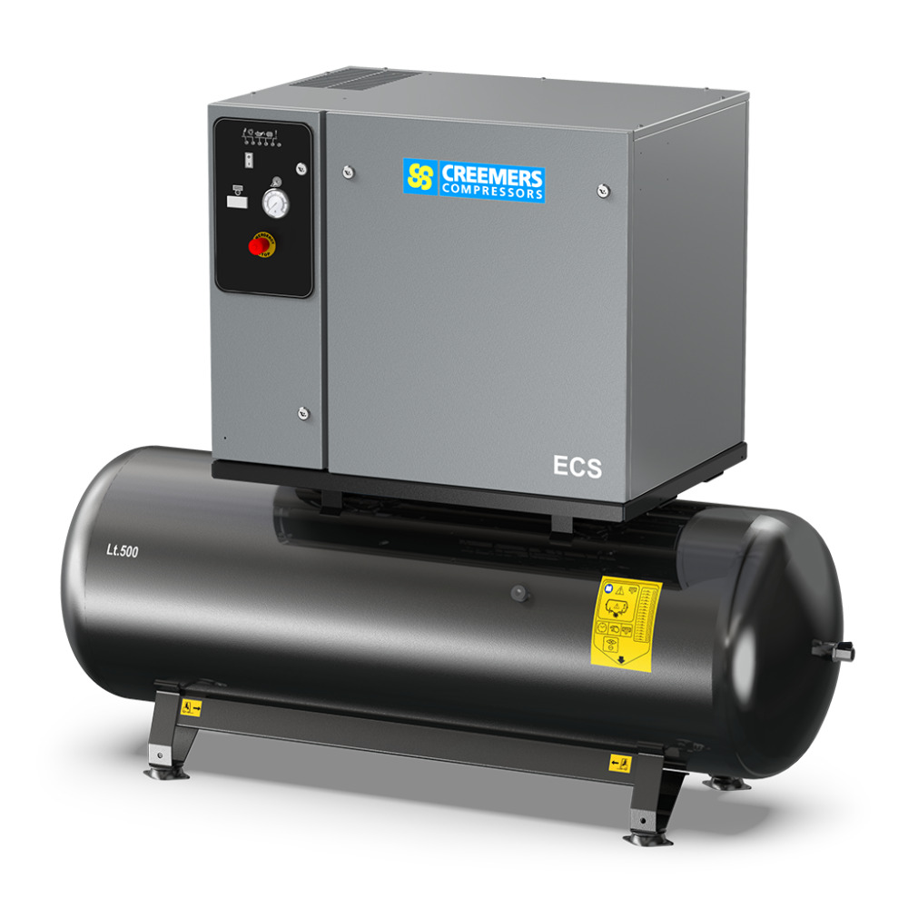 Creemers 4116026202 ECS 660/270 YD Compresseur à piston silencieux stationnaire 11 bar 5.5hp/4kW 355 l/min 270 l 