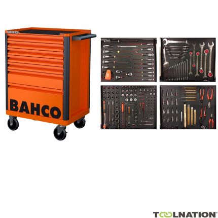 Bahco 1472K7-FULL4 Chariot à outils orange 190 pièces - 1