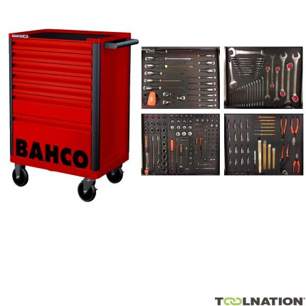 Bahco 1472K7RED-FULL4 Chariot à outils rouge 190 pièces - 1