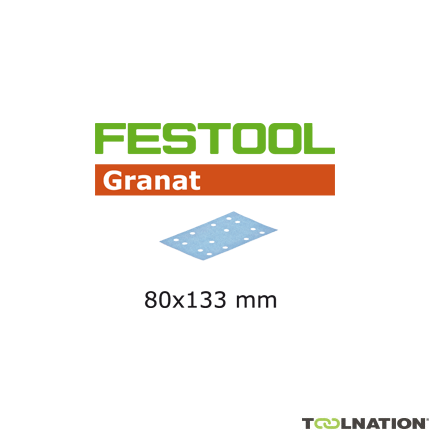 Festool Accessoires 497119 Abrasifs STF 80x133 P80 GR/50 Granat - 1