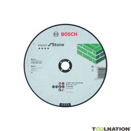 Bosch Bleu Accessoires 2608600326 Disque à tronçonner Expert pour la pierre C 24 R BF, 230 mm, 3.0 mm - 1