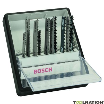 Bosch Bleu Accessoires 2607010540 Jeu de lames de scie sauteuse Robust Line en 10 pièces Expert du bois - 1