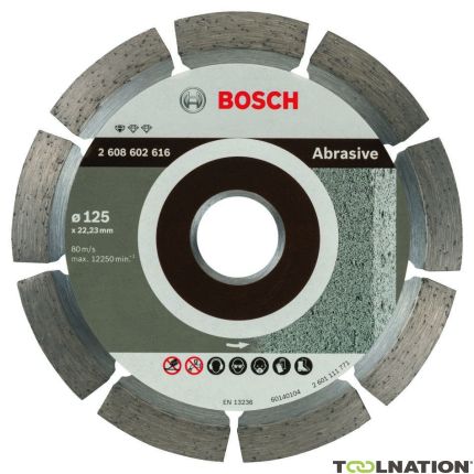 Bosch Bleu Accessoires 2608602616 Disque de coupe diamanté Standard pour Abrasif 125 x 22,23 x 7 mm - 1