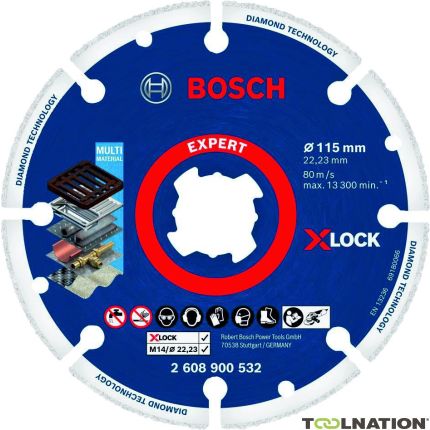 Bosch Bleu Accessoires 2608900532 Disque à tronçonner Expert Diamond Metal Wheel X-LOCK 115 x 22,23 mm - 1