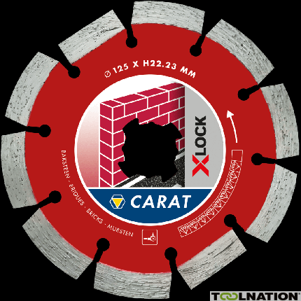 Carat CAXLOCK125 X-LOCK Disque de coupe diamanté Classic Brick 125 x 22,23 - 1