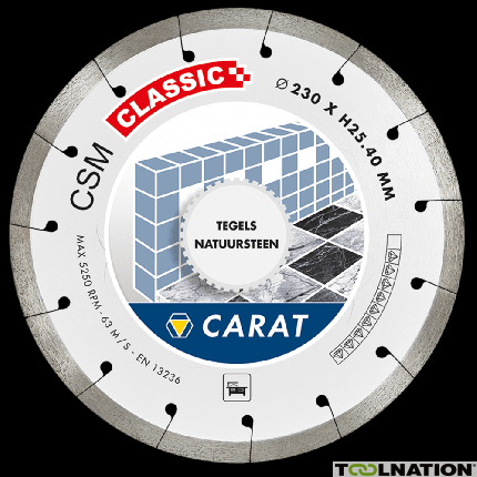 Carat CSMC200400 Diamantzaagblad TEGELS CSM CLASSIC 200x25,4MM - 1