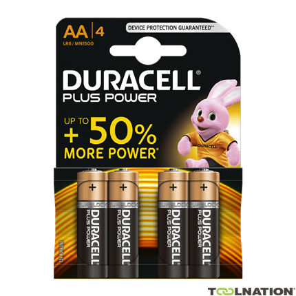Duracell D140851 Piles Alkaline Plus Power AA 4pcs. - 1