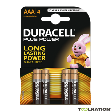 Duracell D141117 Piles Alkaline Plus Power AAA 4pcs - 1