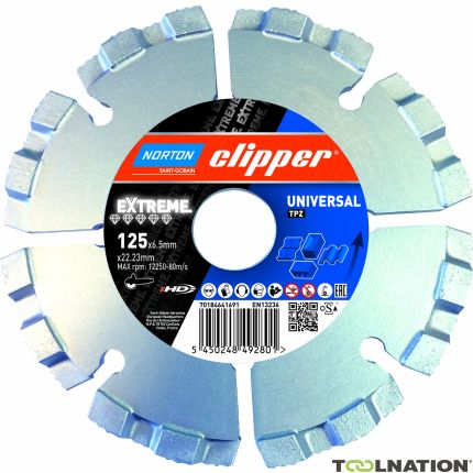 Norton Clipper 70184601130 Extreme Universal TP-Z Lame de scie à joint 115 x 22,23 mm - 1
