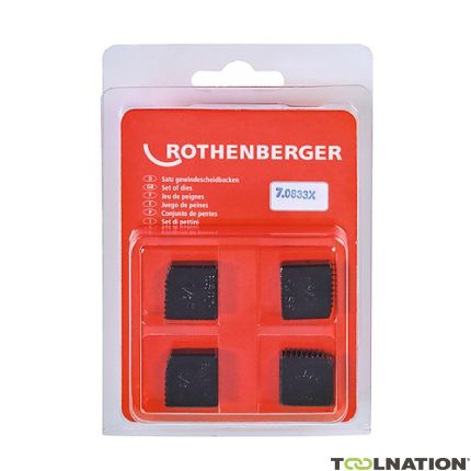 Rothenberger Accessoires 070833X Coupeurs, BSPT R, 1/2", 4 pièces - 1