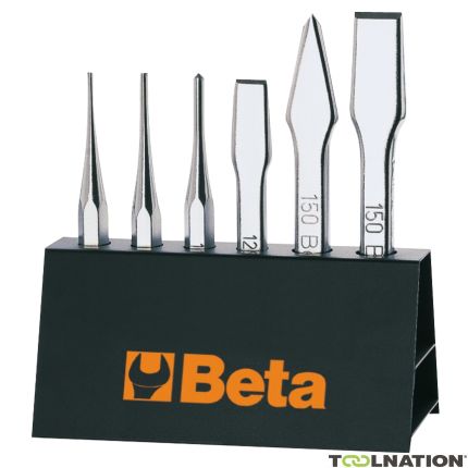 Beta 000380009 38/SP6 Jeu de 6 pièces composé de couteaux (art. 30), pointes (art. 32), ciseaux à froid (art. 34) et ciseaux à fermeture éclair (art. 36), avec support - 2