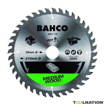 Bahco 8501-5F Lames de scies circulaires à bois pour scies portatives et scies de table - 1