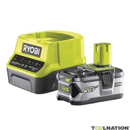 Ryobi Accessoires 5133003360 RC18120-140 Batterie One+ 18 Volt 4.0 Ah Li-ion + Chargeur - 1