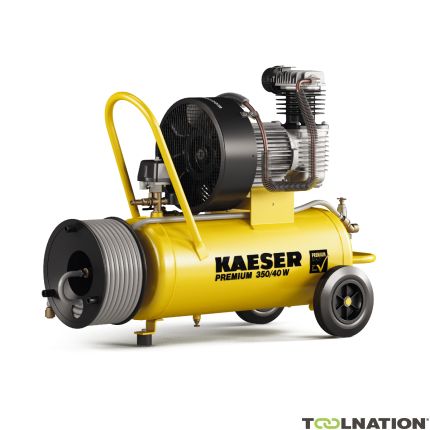 Kaeser 1.1813.00011 Compresseur à piston Premium 350/40W 230 Volt + Enrouleur avec 20 mtr. de tuyau d'air comprimé - 2