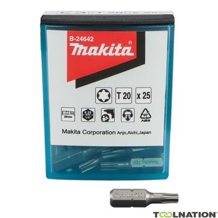 Makita Accessoires B-24642 Embout de vis T20 x 25 mm Par 25 pièces - 1