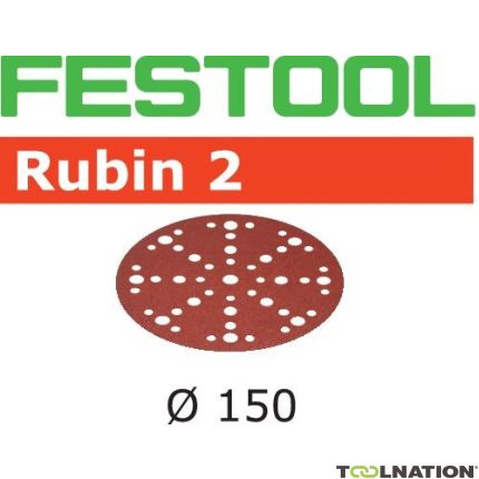 Festool Accessoires 575184 Abrasif STF D150/48 P180 RU2/10 Rubin 2 - 1