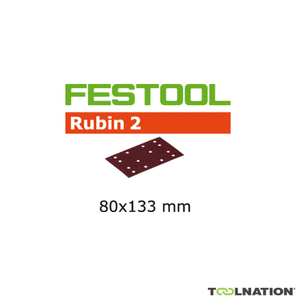 Festool Accessoires 499052 Abrasifs STF 80X133 P180 RU2/50 Rubin 2 - 1