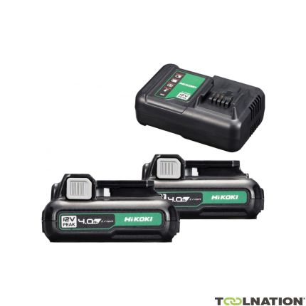 HIKOKI Accessoires UC12SLWFZ POWERPACK - Chargeur UC12SL + 2 batteries 12V 4.0Ah - 1