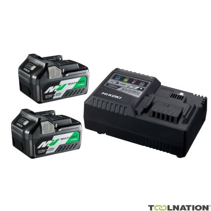 HIKOKI Accessoires UC18YSL3WEZ Pack 2 batteries Multivolt + Chargeur rapide - 1