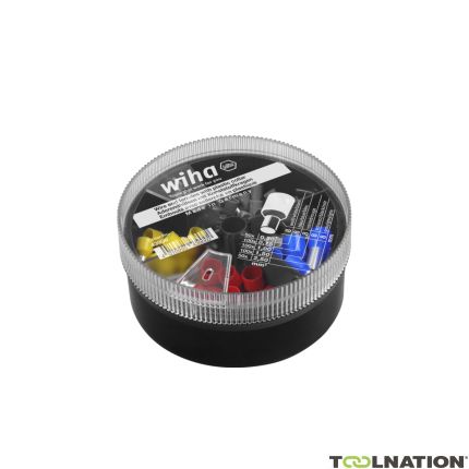 Wiha C000A400 Embouts avec collier en plastique, jeu 0,5 - 2,5 mm² 400 pièces code couleur 1 (FR) en boîte distributrice - 1