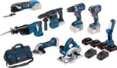 Bosch Kit de 8 outils 18V, 7 machines + lampe 0615990K9H - 1