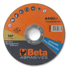 Beta 110340062 11034 1,6-22,23 Disque à tronçonner Steel-Inox Thin V 115 Ø mm