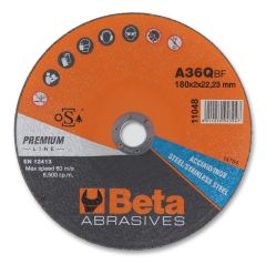Beta 110480019 11048 2.0 Disque à tronçonner Steel-Inox Thin Flat 180 Ø mm