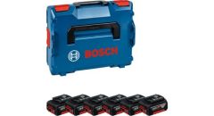 Bosch Bleu Accessoires 1600A02A2S Jeu de batteries en L-Boxx - 6 x GBA 18V 4.0 ah Li-ion