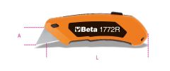 Beta 017720006 1772R-Couteau universel avec lame 125 mm