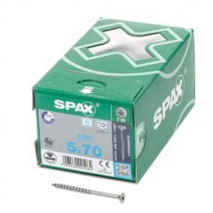 SPAX 197000500703 Vis Torx TF - inox T-Star Plus T 20 - Ø 5x70 mm - boîte de 100 pcs