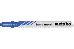 Metabo Accessoires 623636000 5 Lames de scie sauteuse "Basic Metal" 66/0,7 Mm ()