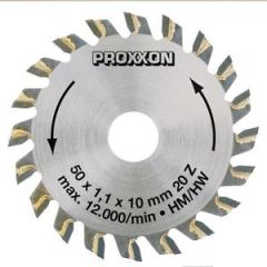 Proxxon 28017 Lame de scie circulaire, soudée au carbure de tungstène 50 x 1 mm 20T