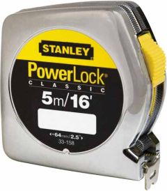 Stanley 0-33-158 Mètre à ruban Powerlock 5m/16' - 19mm