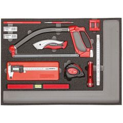 Gedore RED 3301685 R22350004 Jeu d'outils de mesure et de coupe 30 pièces