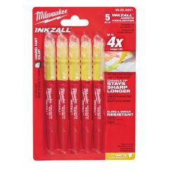 Milwaukee Accessoires 48223201 INKZALL™ Markers Fluo Yellow - 5pc.