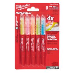 Milwaukee 48223206 INKZALL™ Markers Flou Coloured - 5pc.