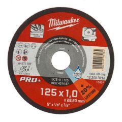 Milwaukee Accessoires 4932451488 Présentoir de comptoir Disque à découper en métal SCS41 125 x 1 mm PRO+ (200 pièces)