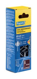 Rapid 5000384 Rivets aveugles haute performance Ø4.0 x 12 mm  50 pcs