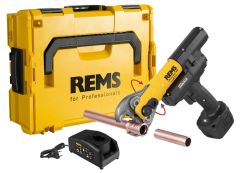 Rems 578018 R220 Mini-Press AC Li-Ion Set V Presse de précision + 3 mâchoires V 15-22-28